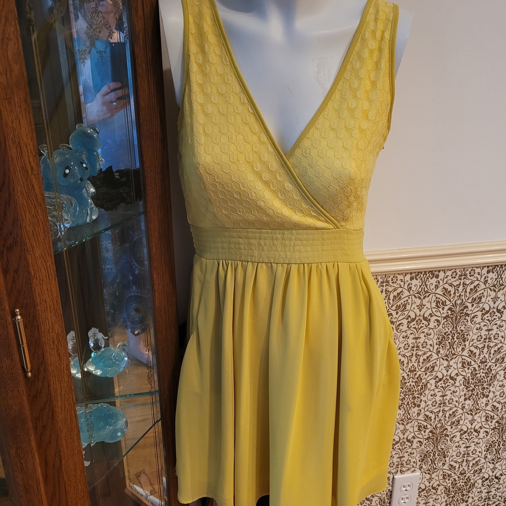 Coveted Clothing Gold Wrap Pleated Sundress